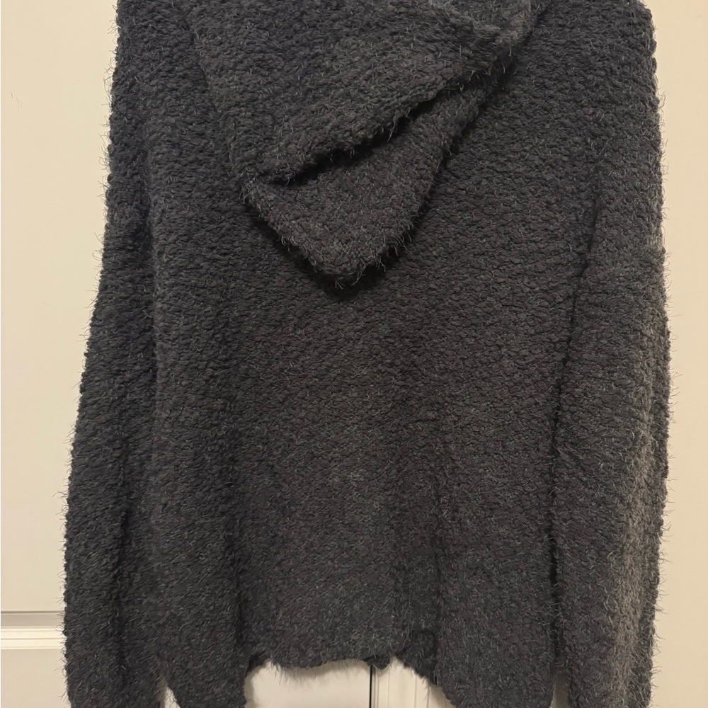 Anthropologie POL Women's Charcoal Button-Up Cardigan - Picture 4 of 4